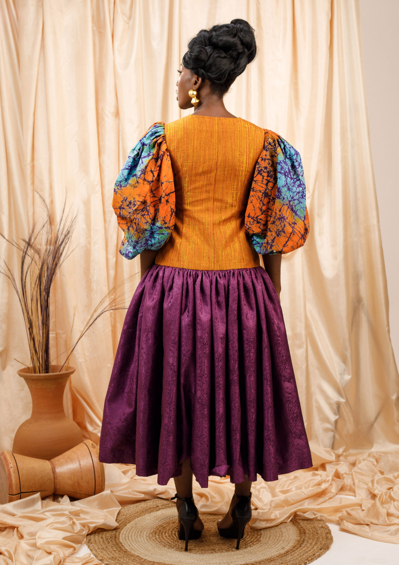 Tawiah Oversized Puff Sleeves Dress Aya Morrison