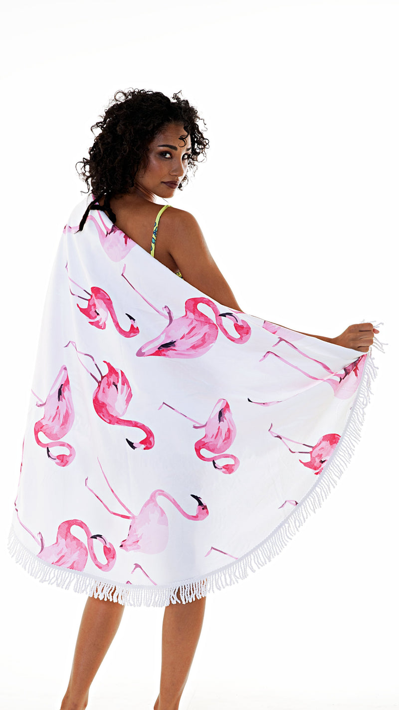 Flamingo BEACH TOWEL shopayamorrison