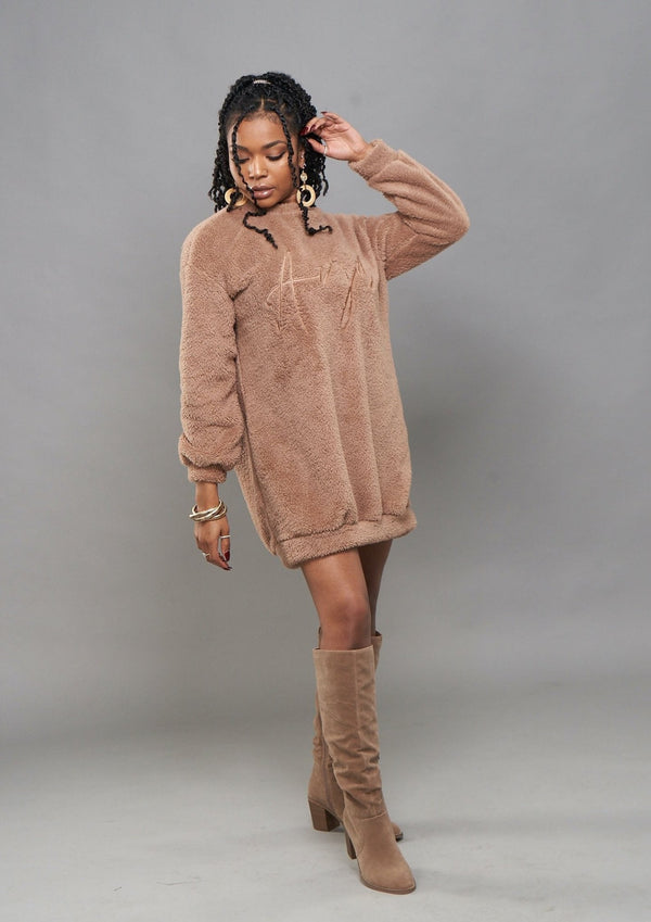 Maya Teddy Sweatshirt Dress ayamorrison