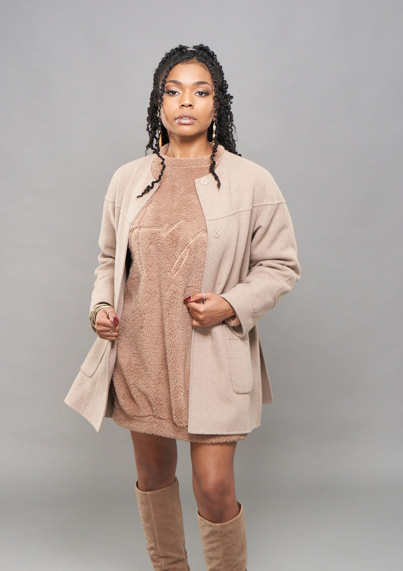 Maya Teddy Sweatshirt Dress ayamorrison