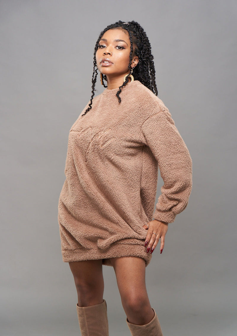 Maya Teddy Sweatshirt Dress ayamorrison