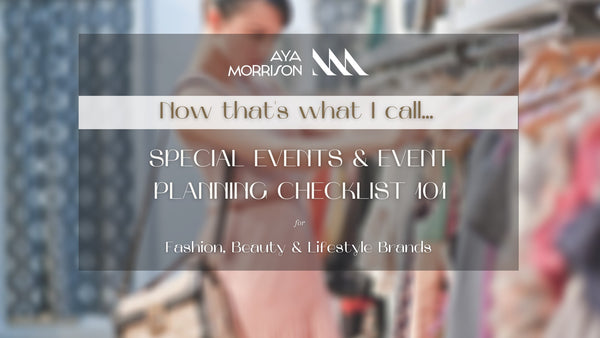 SPECIAL EVENTS & EVENTS PLANNING CHECKLIST E-BOOK (NOW THATS WHAT I CALL series) shopayamorrison